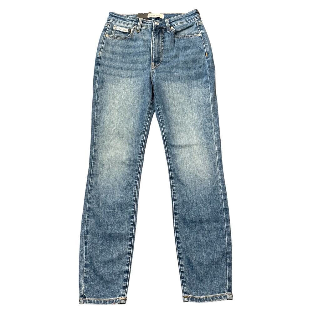Calvin Klein New Women’s High Rise Skinny Ankle Jean, Stormy blue, stretch, 28 - Picture 3 of 7
